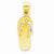 14k Gold March/CZ Birthstone Flip Flop Pendant, Pendants for Necklace