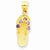 14k Gold June/CZ Birthstone Flip Flop Pendant, Pendants for Necklace