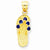 14k Gold September/CZ Birthstone Flip Flop Pendant, Pendants for Necklace