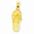 14k Gold November/CZ Birthstone Flip Flop Pendant, Pendants for Necklace