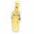14k Gold December/CZ Birthstone Flip Flop Pendant, Pendants for Necklace