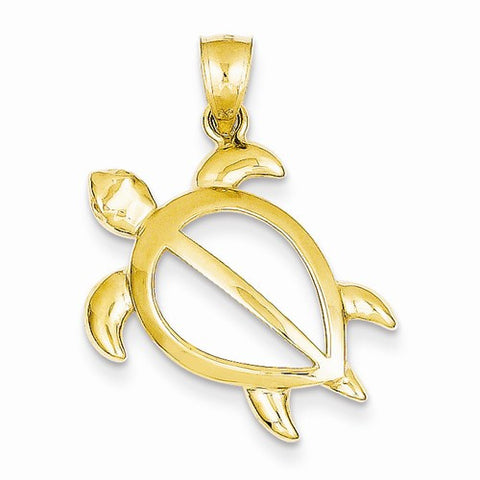 14k Gold Open Turtle pendant, Pendants for Necklace