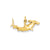 Hammerhead Shark Charm in 14k Gold