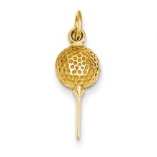 14k Gold Golf Ball Charm hide-image