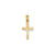 Mini Heart Cross Charm in 14k Gold