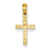 14k Gold Mini Heart Cross Charm hide-image