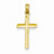 14k Gold Polished Cross Pendant, Charm