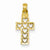 14k Gold Diamond-cut Cross Charm hide-image