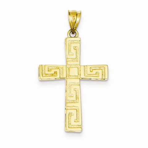 14k Gold Greek Key Cross Pendant, Pendants for Necklace