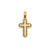Budded Cross Charm in 14k Gold
