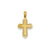 Budded Cross Charm in 14k Gold