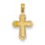 14k Gold Budded Cross Charm hide-image