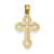 14k Gold Cut-out Budded Cross Charm hide-image
