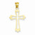14k Gold Budded Cross pendant, Alluring Pendants for Necklace