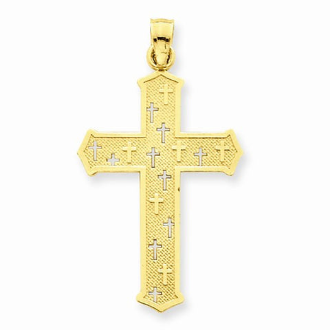 14k Gold Passion Cross Pendant, Adorable Pendants for Necklace