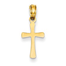 14k Gold Small Polished Cross Charm hide-image