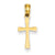 14k Gold Small Polished Cross Charm hide-image