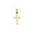 Small Polished Cross Charm in 14k Gold