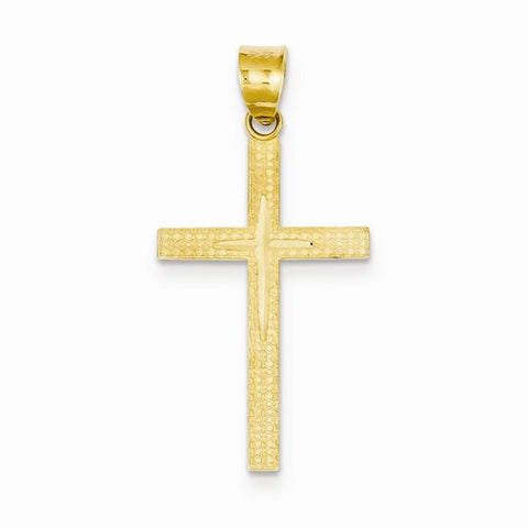 14k Gold Diamond -Cut Latin Cross pendant, Delightful Pendants for Necklace