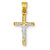 14k Gold Two-tone Hollow Crucifix Charm hide-image