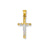 Hollow Crucifix Charm in 14k Gold Two-tone