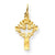 14k Gold Dove Cross Charm hide-image