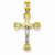 14k Gold Two-tone Diamond-cut Crucifix pendant, Adorable Pendants for Necklace