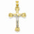 14k Gold Two-tone Diamond-cut Crucifix pendant, Dazzling Pendants for Necklace