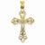 14k Gold Two-tone Diamond-cut Crucifix Pendant, Gorgeous Pendants for Necklace
