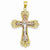 14k Gold Tri-color Crucifix Cross Pendant, Pendants for Necklace
