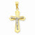 14k Gold Two-tone Crucifix Pendant, Classy Pendants for Necklace