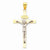 14k Gold Two-tone INRI Crucifix Pendant, Appealing Pendants for Necklace