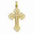 14k Gold INRI Budded Crucifix Pendant, Pendants for Necklace