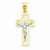 14k Gold Two-tone Crucifix Pendant, Pendants for Necklace