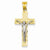 14k Gold Two-tone Diamond-cut Crucifix Pendant, Lovely Pendants for Necklace