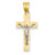 14k Gold Two-tone Diamond-cut Crucifix Charm hide-image
