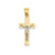 Diamond-cut Crucifix Charm in 14k Gold Two-tone