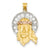 14k Gold Tri-color Diamond-cut Christ Charm hide-image