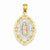 14k Gold Tri-color Our Lady of Guadalupe Pendant, Pendants for Necklace