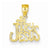14k Gold Try Jesus Pendant, Pendants for Necklace