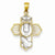 14k Gold w/Rhodium Cross pendant, Delightful Pendants for Necklace