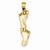 14k Gold Polished Feet Pendant, Pendants for Necklace