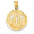14k Gold w/Rhodium Mi Bautizo Charm hide-image