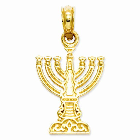 14k Gold Menorah pendant, Stylish Pendants for Necklace