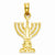 14k Gold Menorah pendant, Stylish Pendants for Necklace