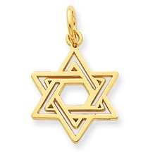 14k Gold Jewish Star Charm hide-image