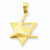 14k Gold Star of David w/Cut-out Chai (Long life) Pendant, Pendants for Necklace