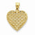 14k Gold 3-D Diamond-cut Woven Heart Pendant, Pendants for Necklace