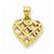 14k Gold 3-D Puffed Diamond-cut Heart Pendant, Pendants for Necklace