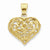14k Gold 3-D Diamond-cut Open Filigree Heart Pendant, Pendants for Necklace